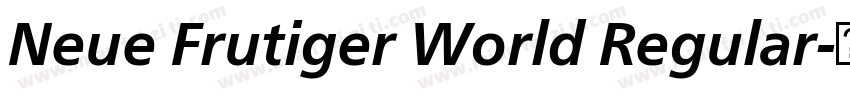 Neue Frutiger World Regular字体转换